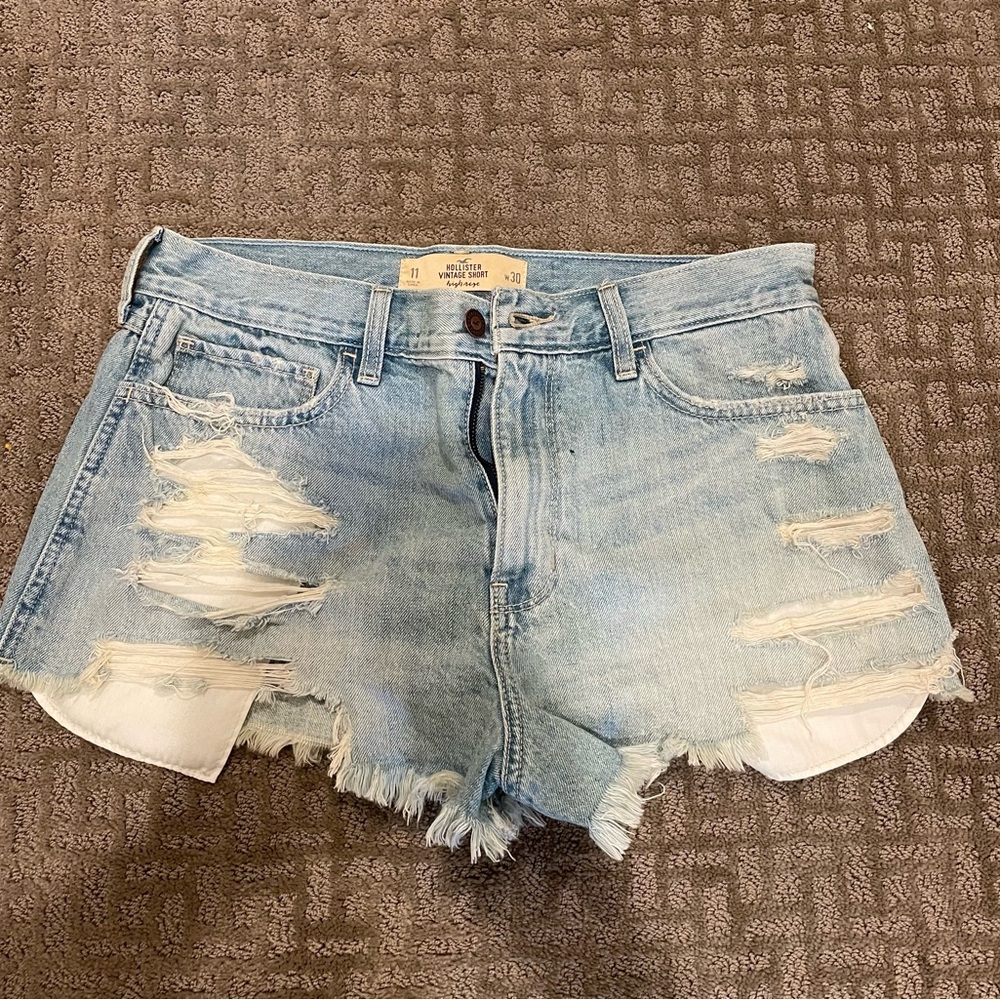 Distressed Denim Shorts
